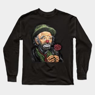 Emmett Kelly Sad Clown Art Long Sleeve T-Shirt